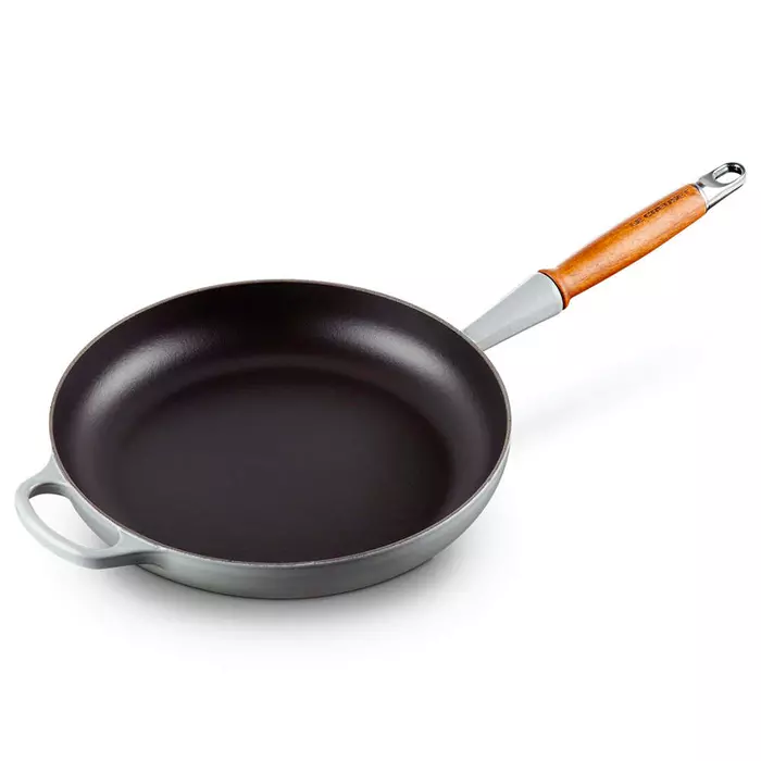 Le Creuset Signature Koekenpan met Houten Steel, 28cm mist grey